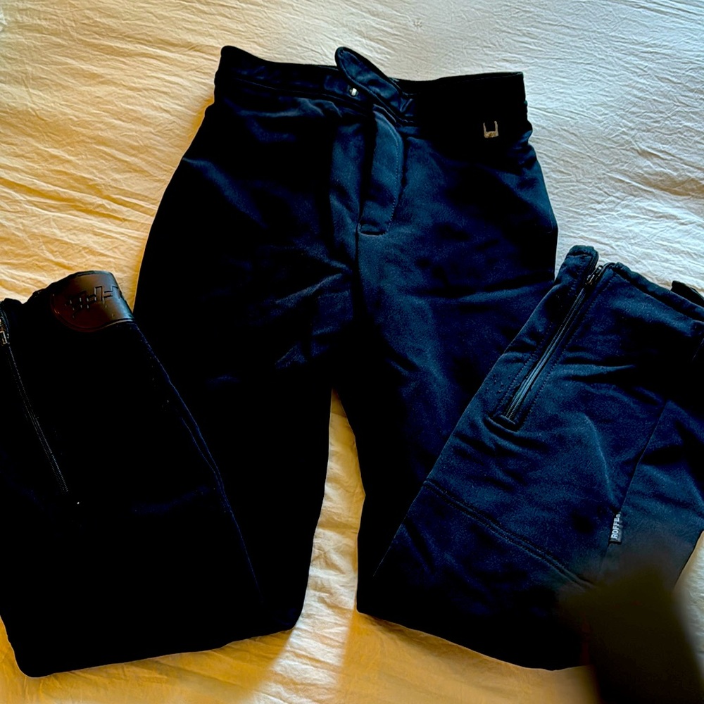 ROFFE BLACK MEDIUN SKI PANTS.